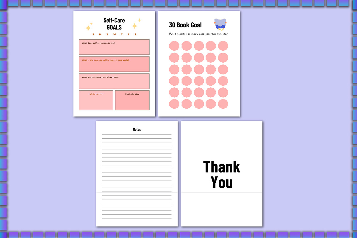 Printable Goal Planner For Canva, a Stationery Template by Shumaya (Photo 4 of 4)