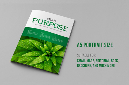 A5 Portrait Template (V.02), a Magazine Template by Shafura