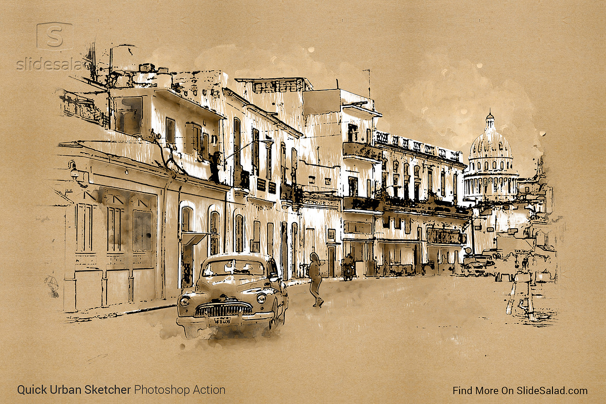 Urban Sketcher Photoshop Action, an Action Add-On by SlideSalad (Photo 23 of 31)