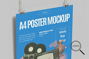 A4 Poster Mockups, an Advertising Mockup by graphiccrew (Thumbnail 7 of 16)