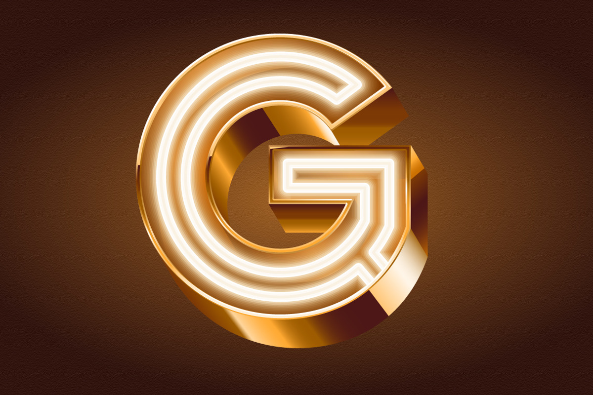 Realistic vector neon alphabet 4 preview 5