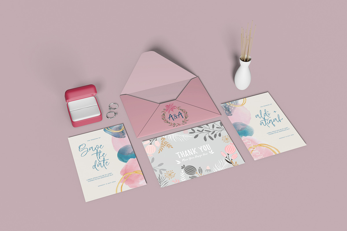 Wedding Invitation Mockup, a Print Template by bimockup (Photo 4 of 5)