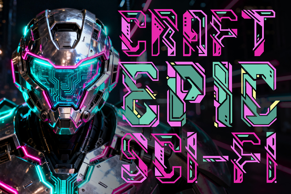 APEX MECHA – Mecha Robotic Typeface, a Sans Serif Font by HypeWorksCo (Photo 4 of 9)