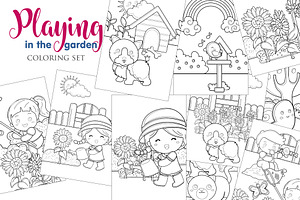 Kids Fun Garden Play Coloring Set