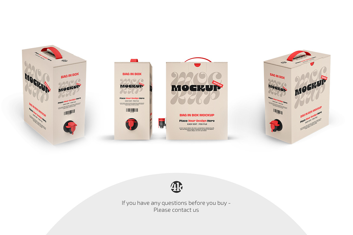 Bag in Box Mockup Set, a Packaging Mockup by Country4k (Photo 4 of 4)