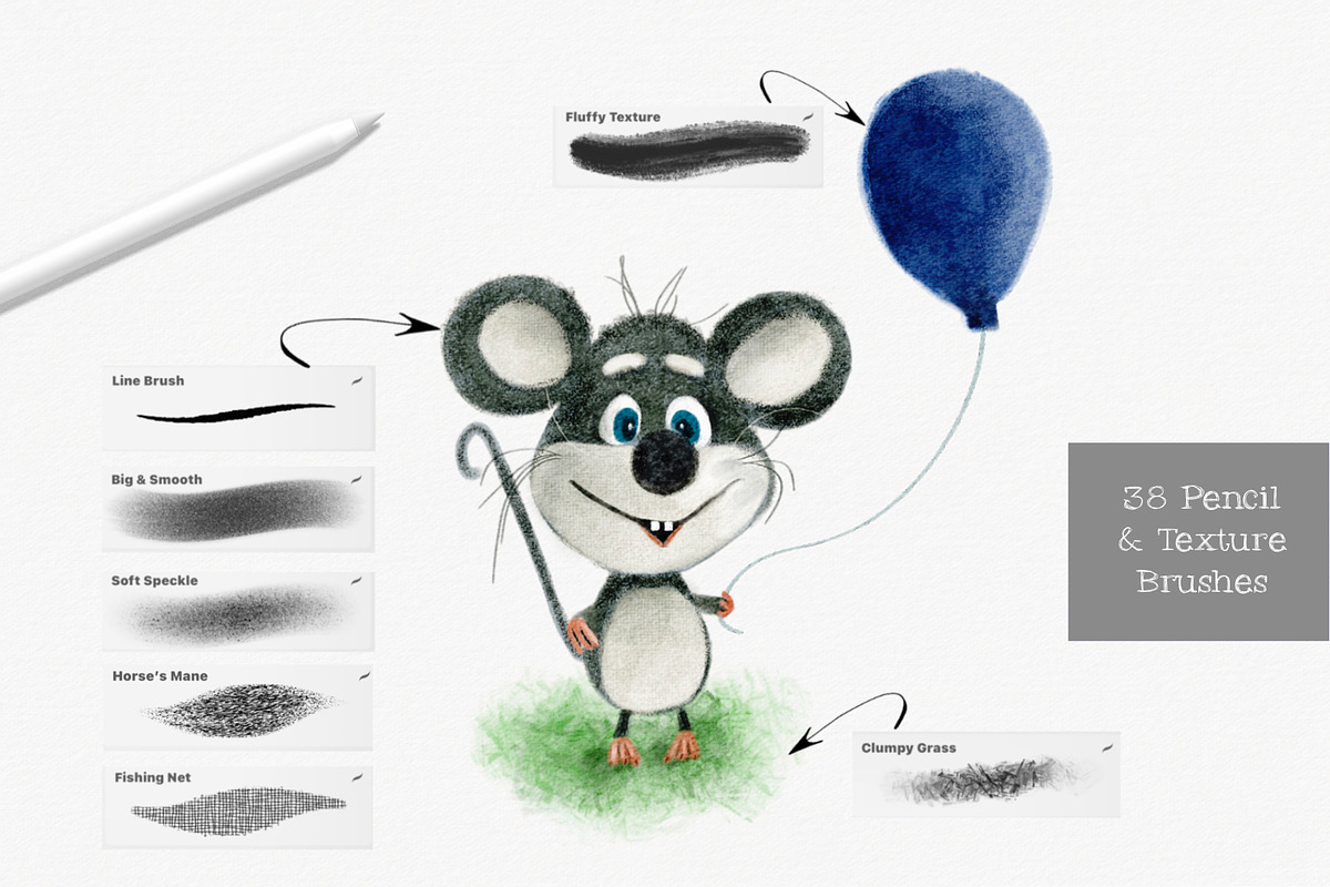 Whimsical Texture for Procreate, a Brush Add-On by Sofydoll Designs (Photo 2 of 7)