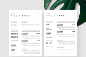 Resume Template For Word & Pages