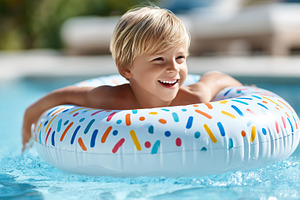 Happy young boy with blond hair, a Person Photo by MistyDay