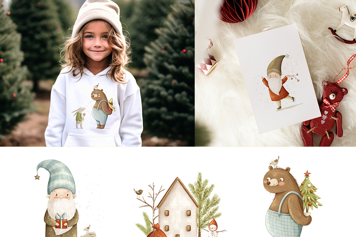 Happy Holidays. Christmas collection, an Animal Illustration by polikarpovaart (Photo 5 of 15)
