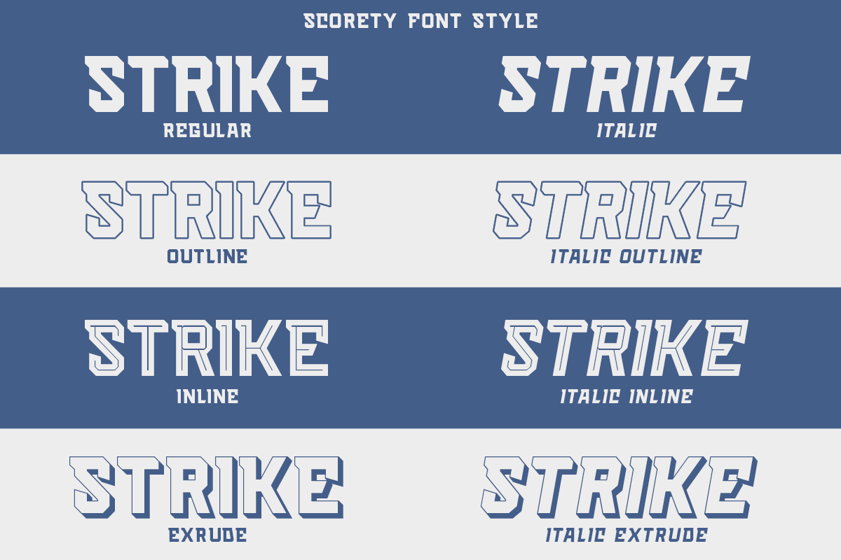Scorety - Baseball Sport Font, a Sans Serif Font by Pandeka Studio (Photo 3 of 11)