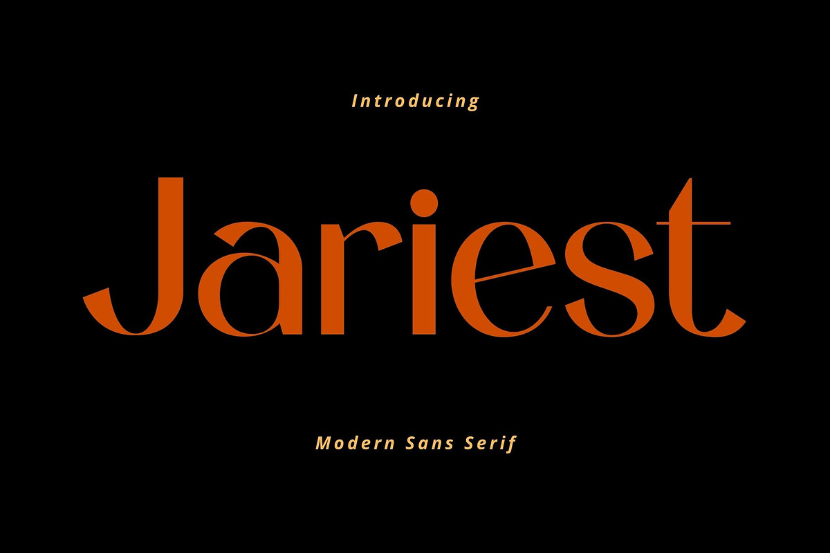 Jariest - Modern Sans Serif Typeface, a Sans Serif Font by Font Kingdom (Photo 1 of 7)