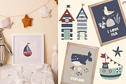 Ocean life clipart and patterns, a Pattern Graphic by EltaMaxArt (Thumbnail 4 of 10)