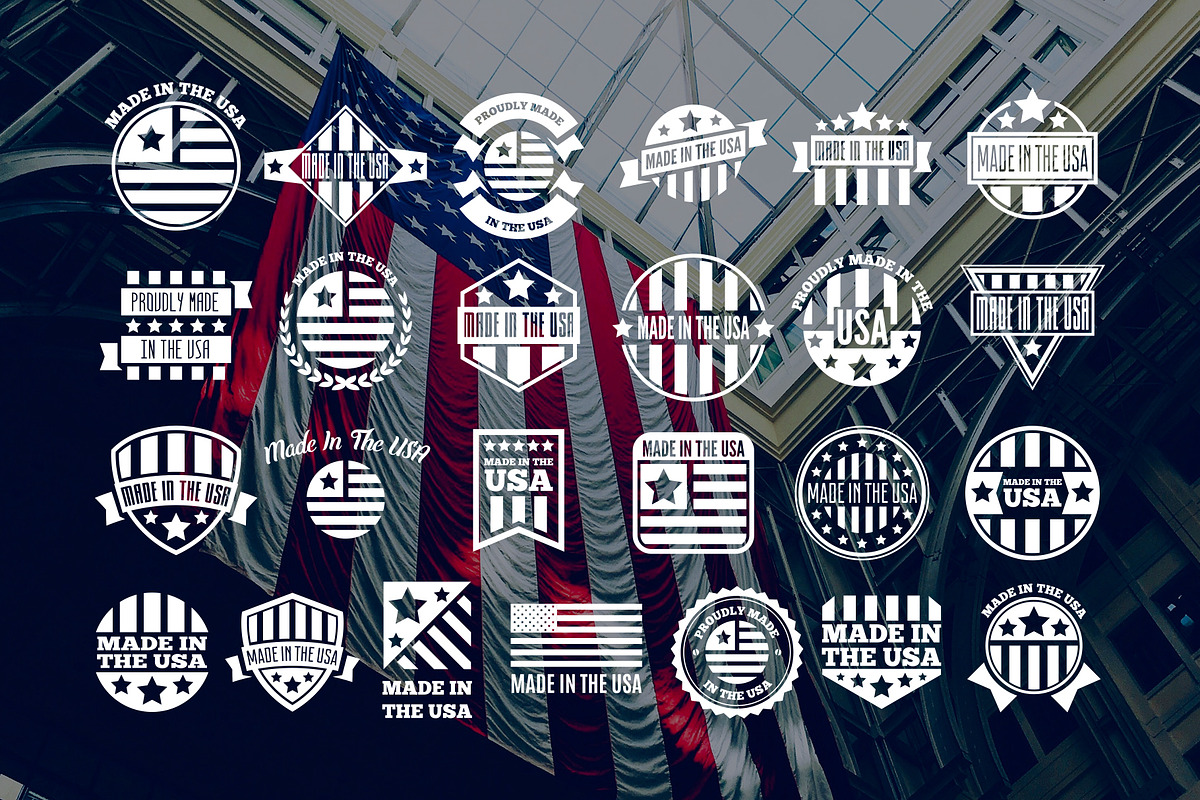 Made in the USA Logos and Badges, a Branding & Logo Template by Lustra Frisk (Photo 3 of 3)