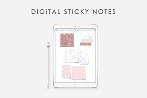 Digital Sticky Notes Pink Collection
