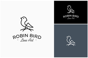 Robin Pigeon Dove Perched Logo, a Branding & Logo Template by ika trisiana