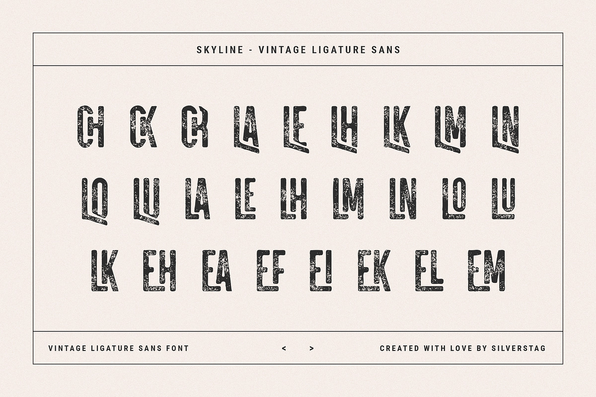 skyline - vintage ligature sans font, a Sans Serif Font by SilverStag Type Foundry (Photo 12 of 16)