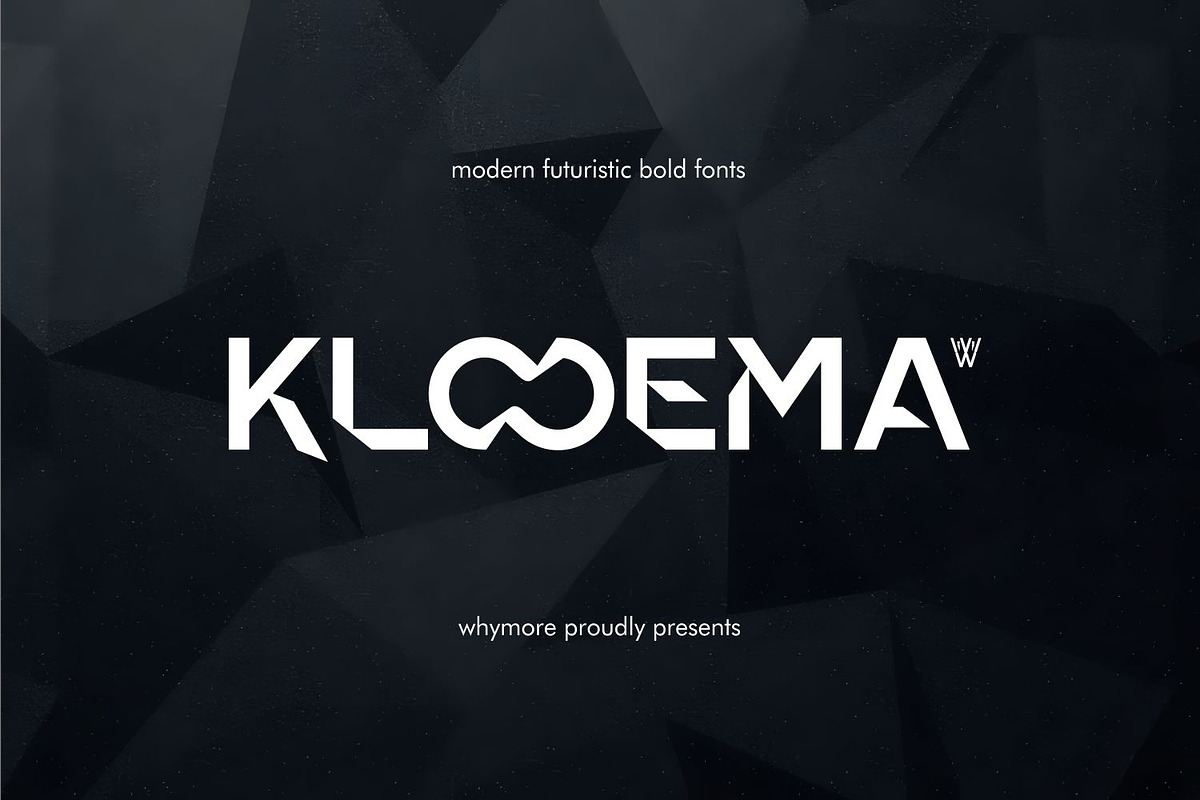 KLOEMA Logo Modern Bold Font, a Sans Serif Font by WhymoreArt (Photo 1 of 11)