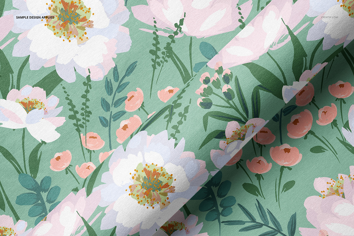 Closeup of Jersey Fabric Mockup, a Household Mockup by creatsy5 (Photo 4 of 6)