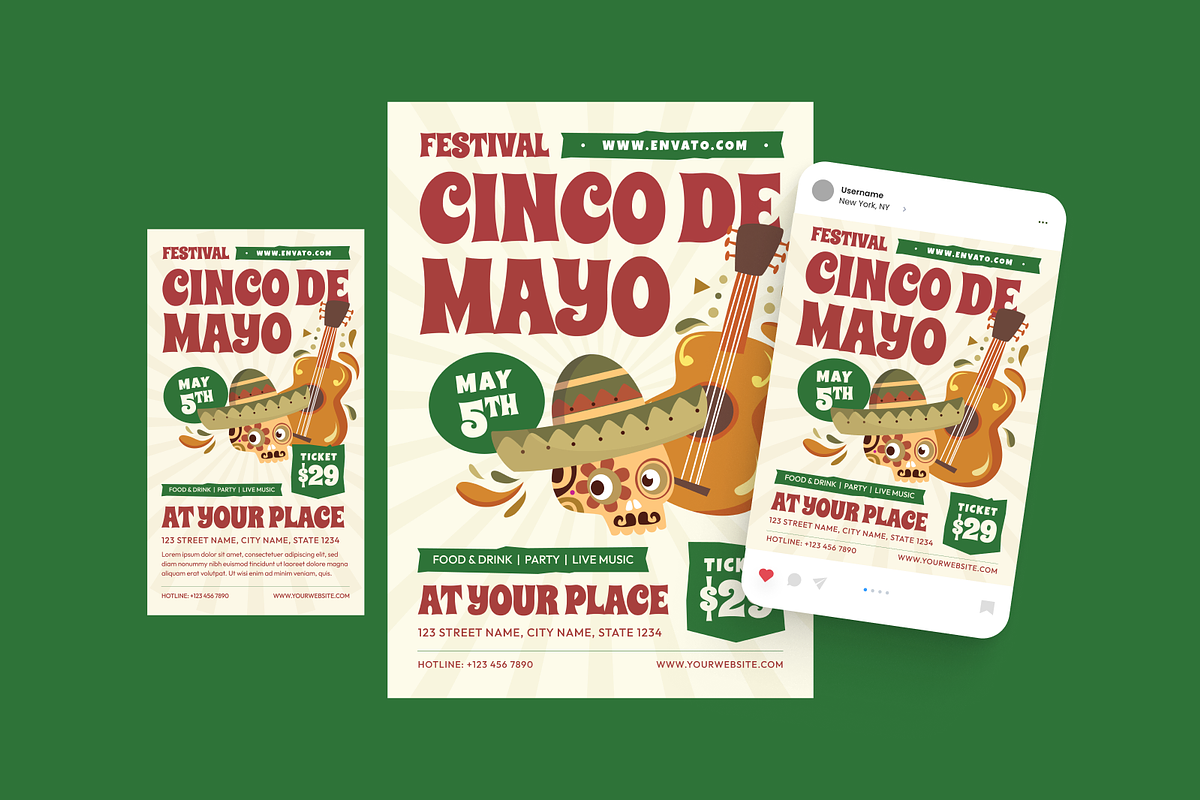 Cinco De Mayo Event Flyer, a Flyer Template by MMPixelCraft (Photo 4 of 4)
