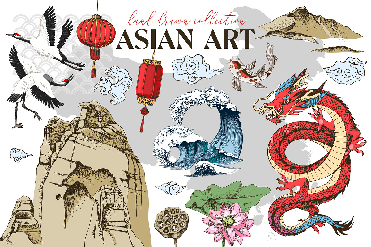Asian art collection, an Object Graphic by handsketched (Photo 1 of 9)