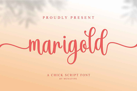 Marigold, a Handwritten Font by Mozatype