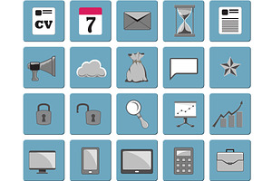 Business icons, set 1, an Object Illustration by piter.goskov