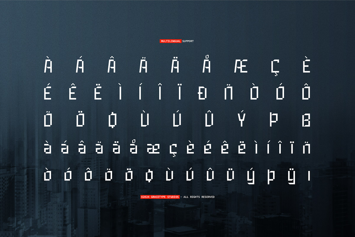 Sarstech | Futuristic Geometric, a Sans Serif Font by gracetype_studio (Photo 12 of 12)