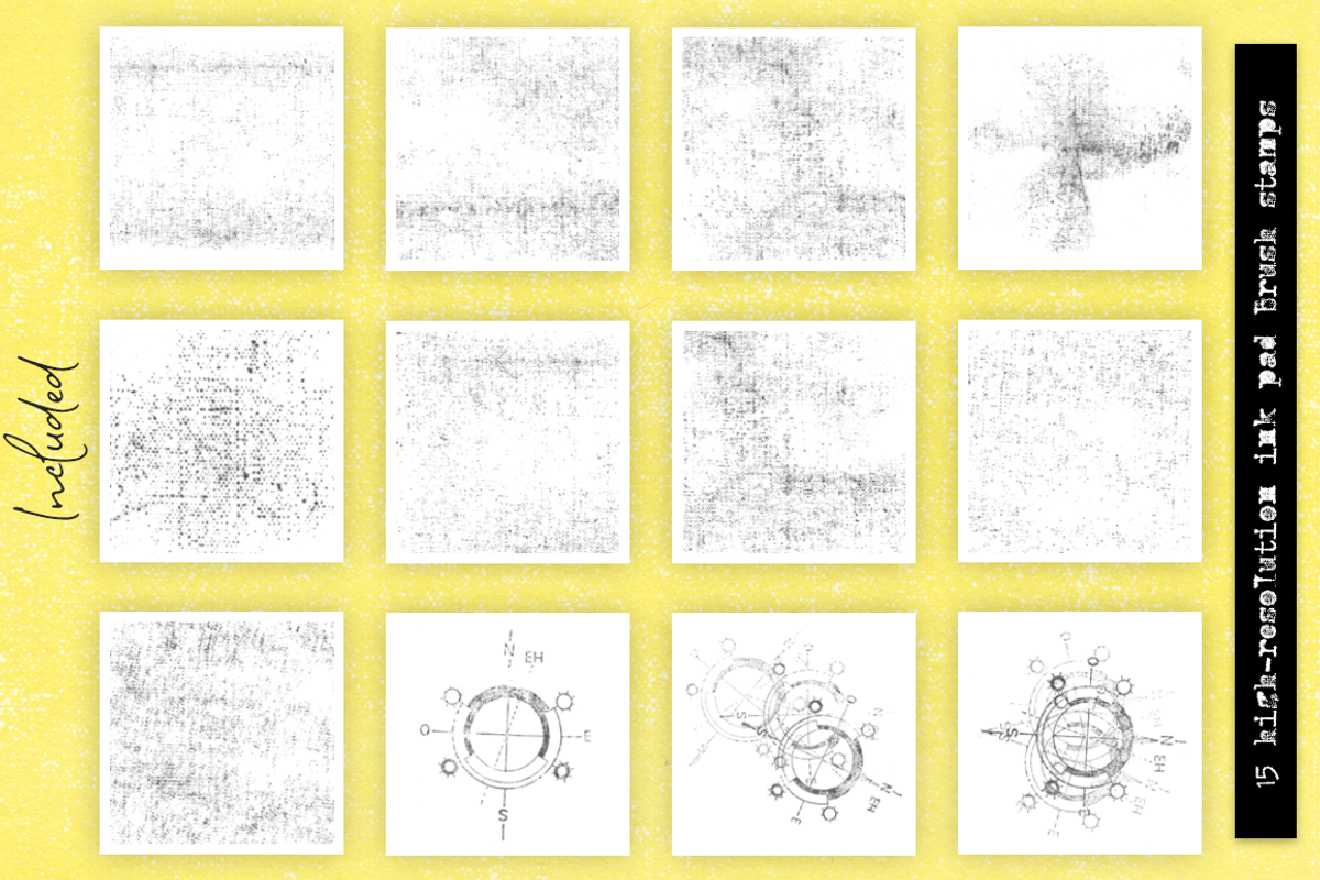Typewriter Font and Ink Pad Textures preview 3
