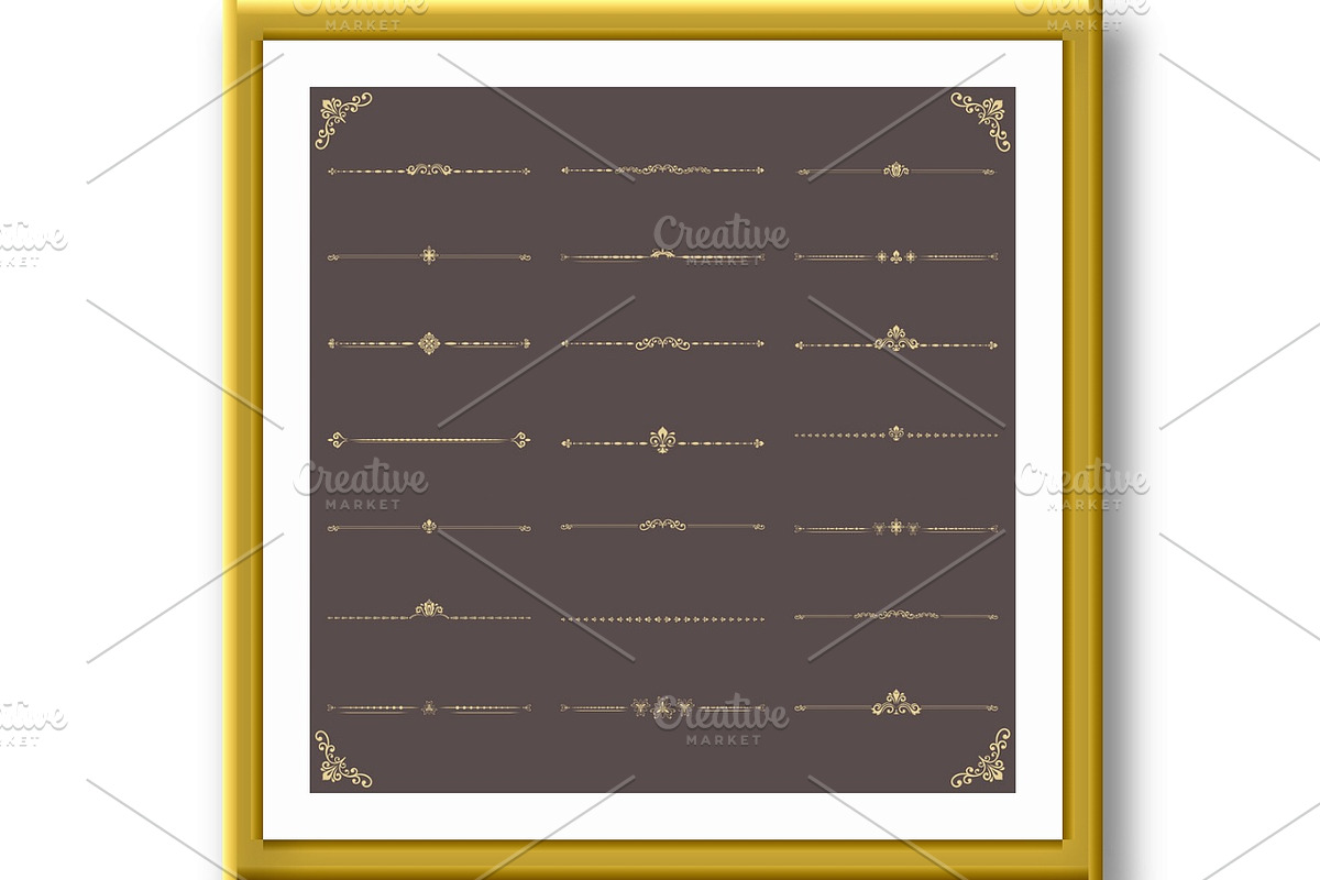 Vintage Big Set of Horizonyal, a Decorative Illustration by FineArtStudio (Photo 2 of 3)