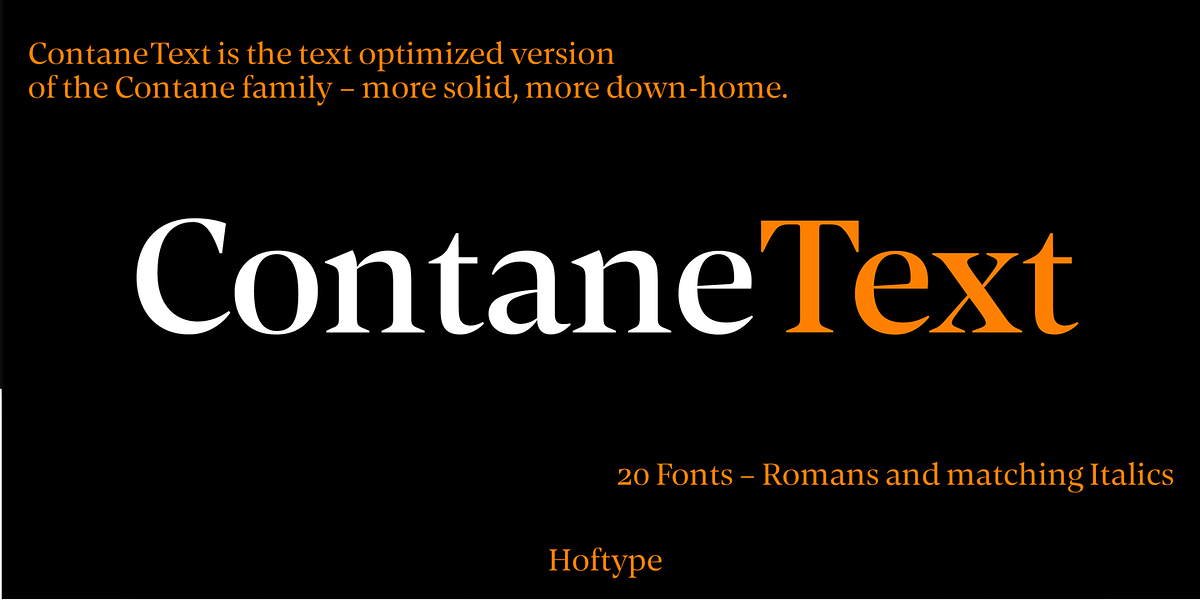 Contane Text, a Serif Font by Hoftype (Photo 1 of 12)