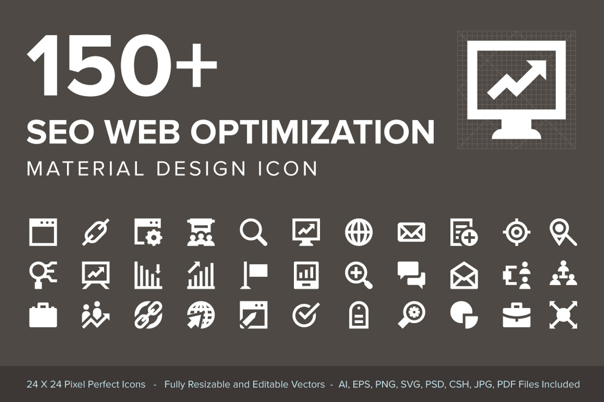 150+ SEO Web Optimization Icons
