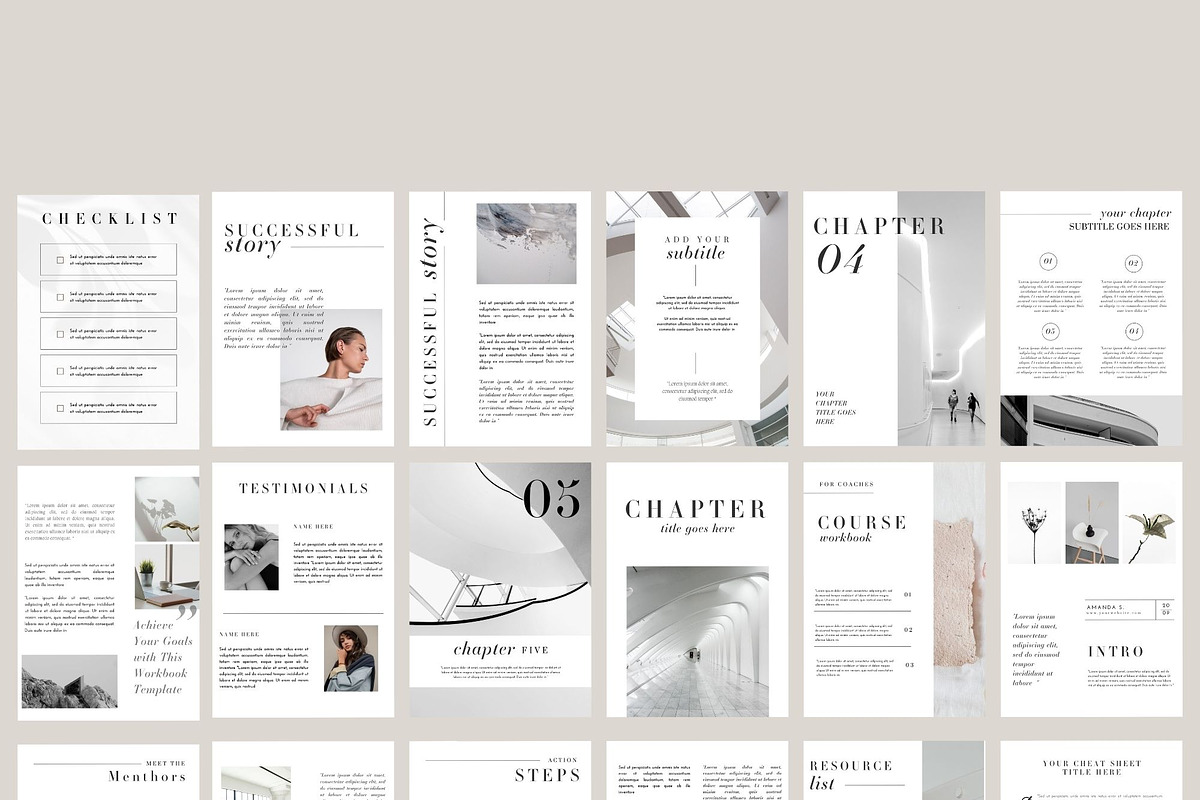 Editable Coaching Workbook Template, a Brochure Template by design4social (Photo 4 of 6)