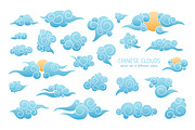 Chinese fluffy clouds set, a Decorative Illustration by Good Studio (Thumbnail 1 of 3)