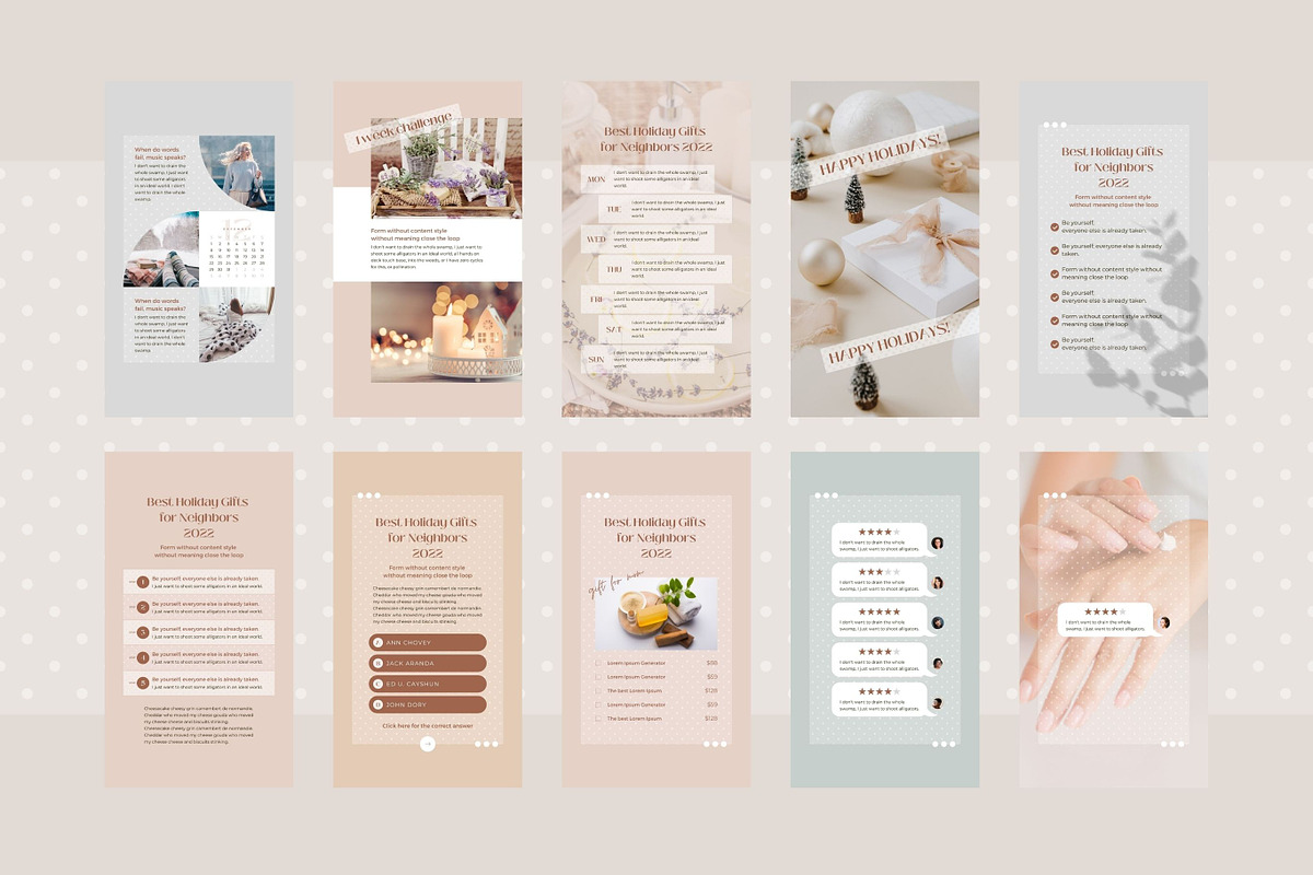 Instagram Story Templates Canva Dot, a Social Media Template by Keikoya (Photo 8 of 16)