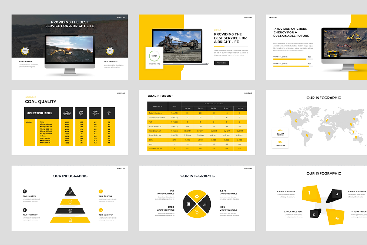 Minelab - Coal Mining PowerPoint, a Presentation Template by Biwarastudio (Photo 4 of 6)