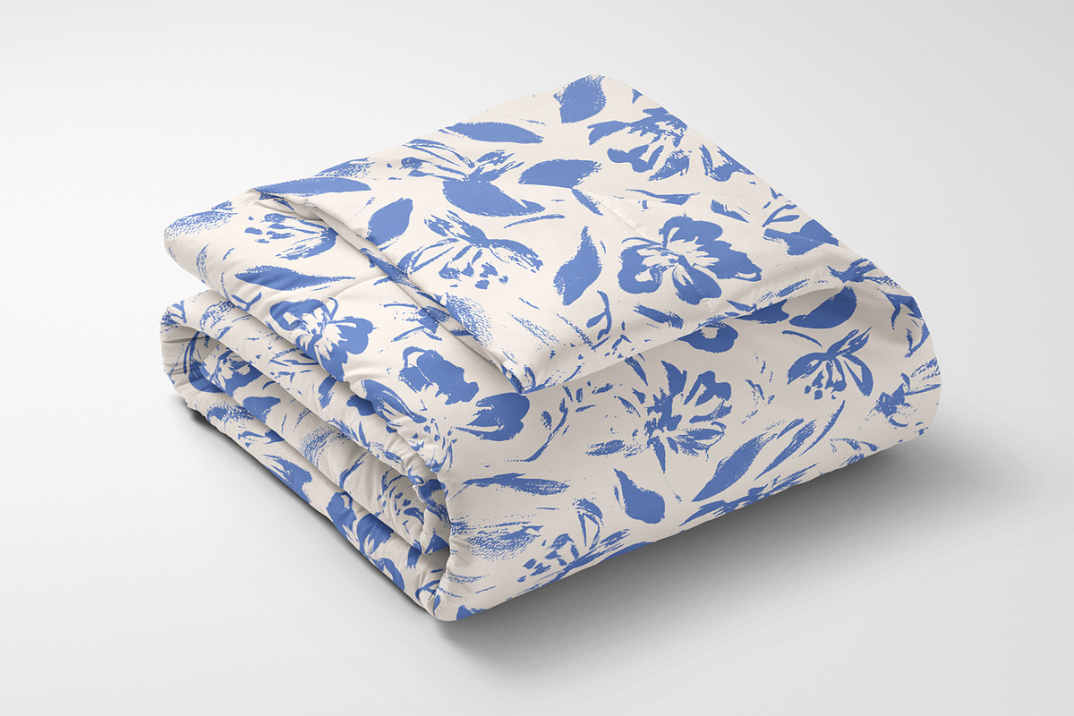 Blue Hand Painted Flowers, a Decorative Illustration by MalyskaStudio (Photo 4 of 15)