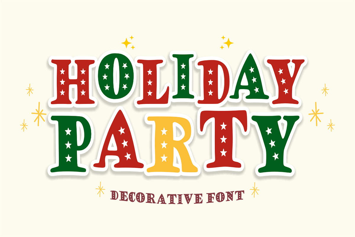 Star Christmas- Festive Holiday Font, a Serif Font by KiddoGlyphs Studio (Photo 2 of 6)