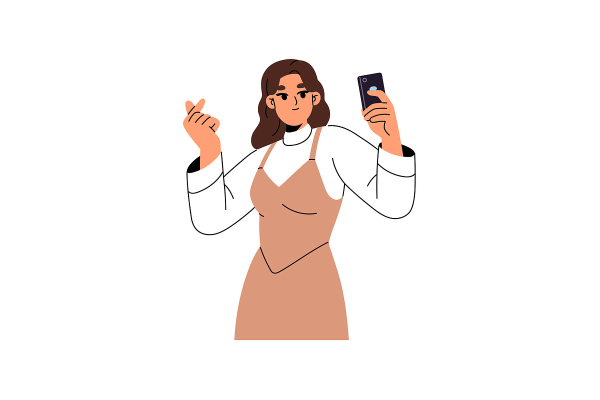 Happy people taking selfie together, a Person Illustration by PaperTrident (Photo 6 of 6)