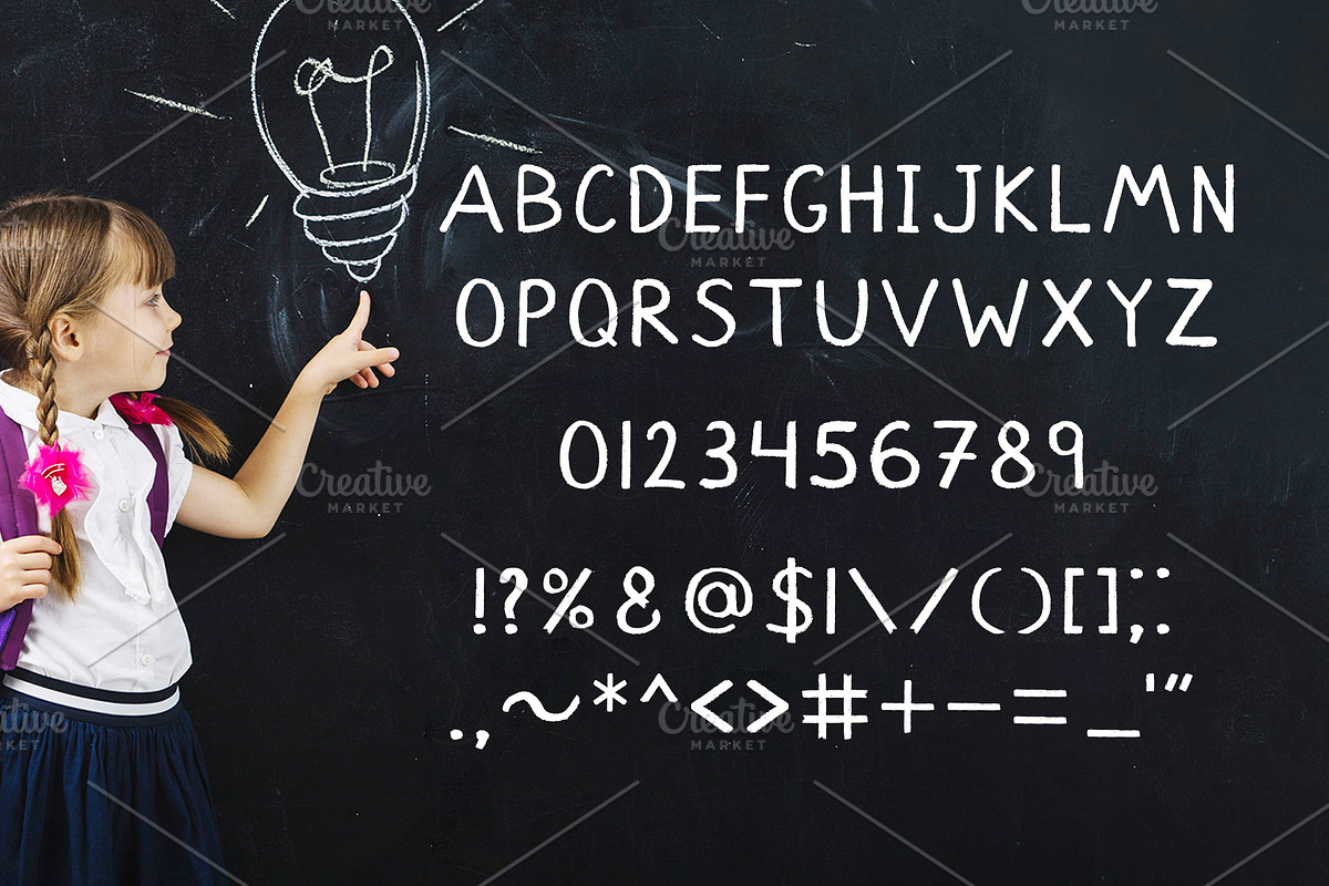 Chalk Font and School Pack, a Sans Serif Font by Nadezda (Photo 14 of 15)