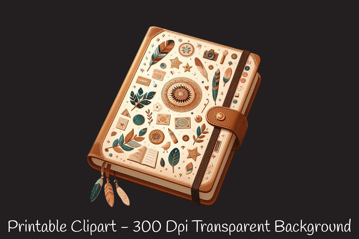 Boho Notebook PNG, Back To School, an Illustration by RobertsArt (Photo 2 of 7)
