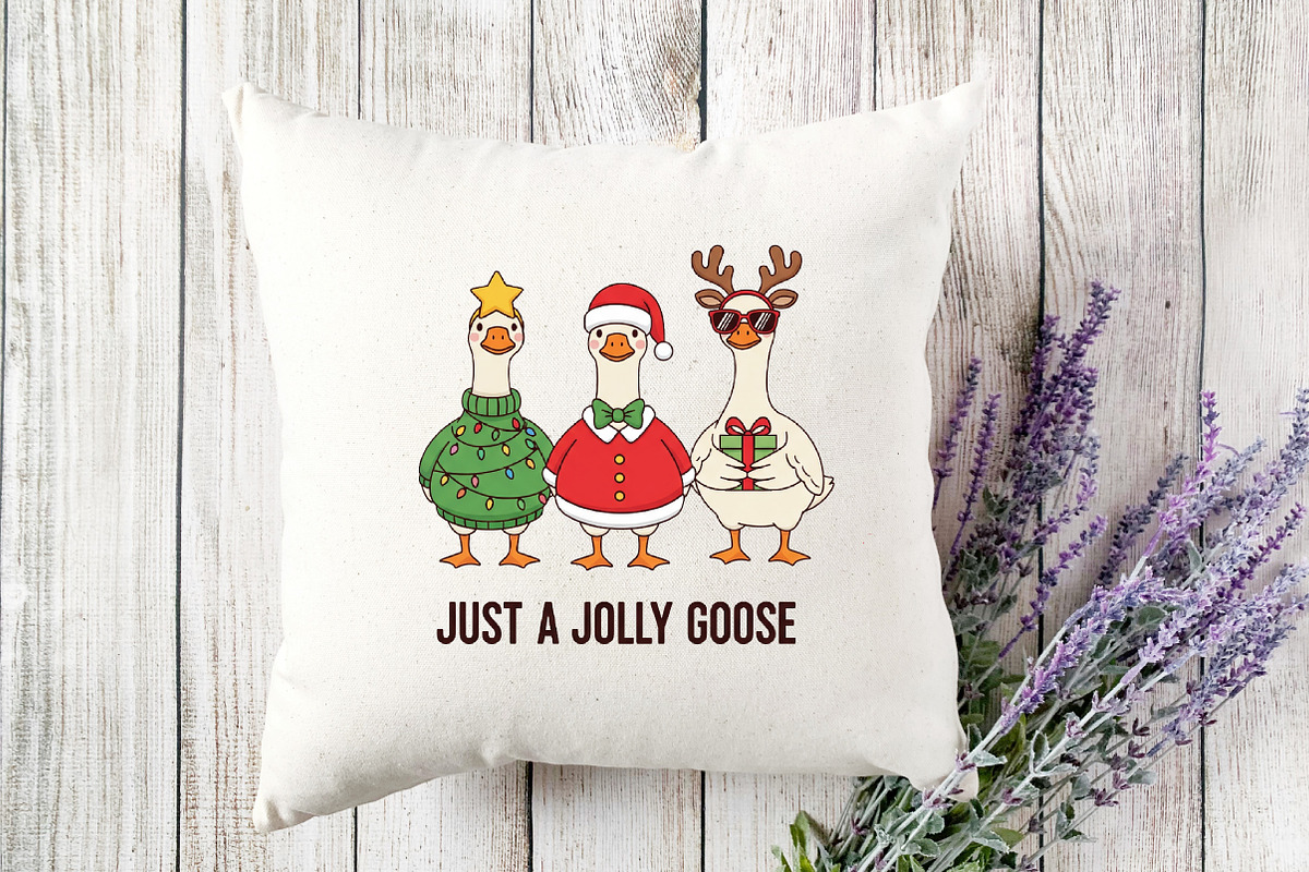 Just a Jolly Goose,Christmas Goose, a Graphic by Designking (Photo 3 of 4)