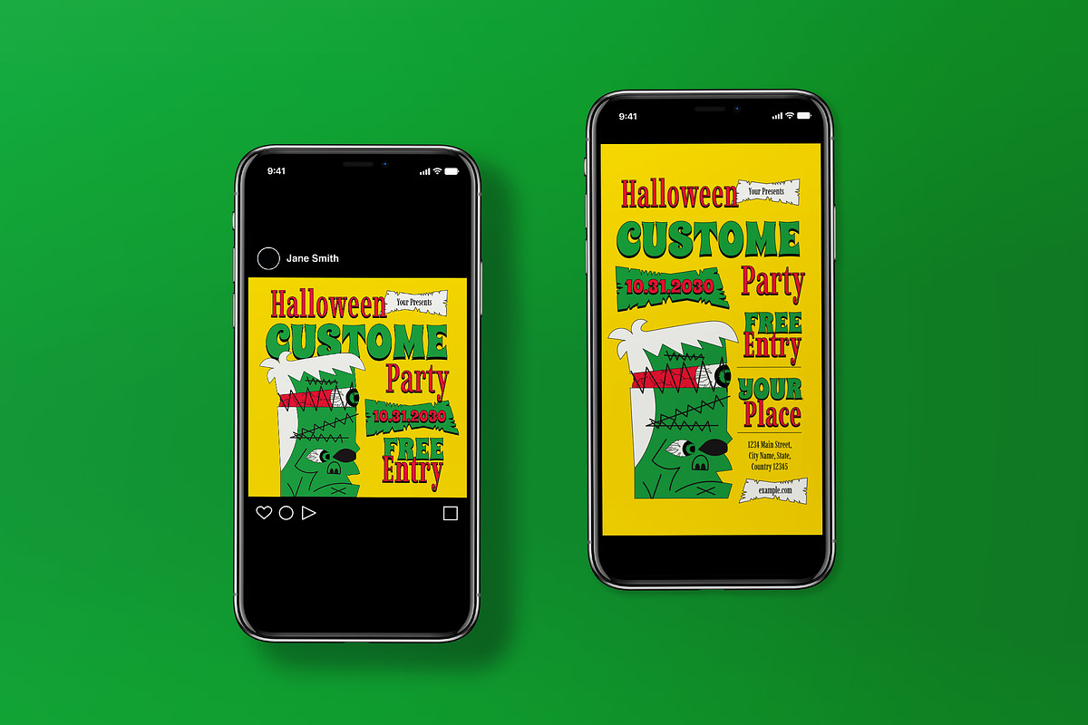 Halloween Costume Party Flyer Set, a Flyer Template by graphicook (Photo 2 of 3)
