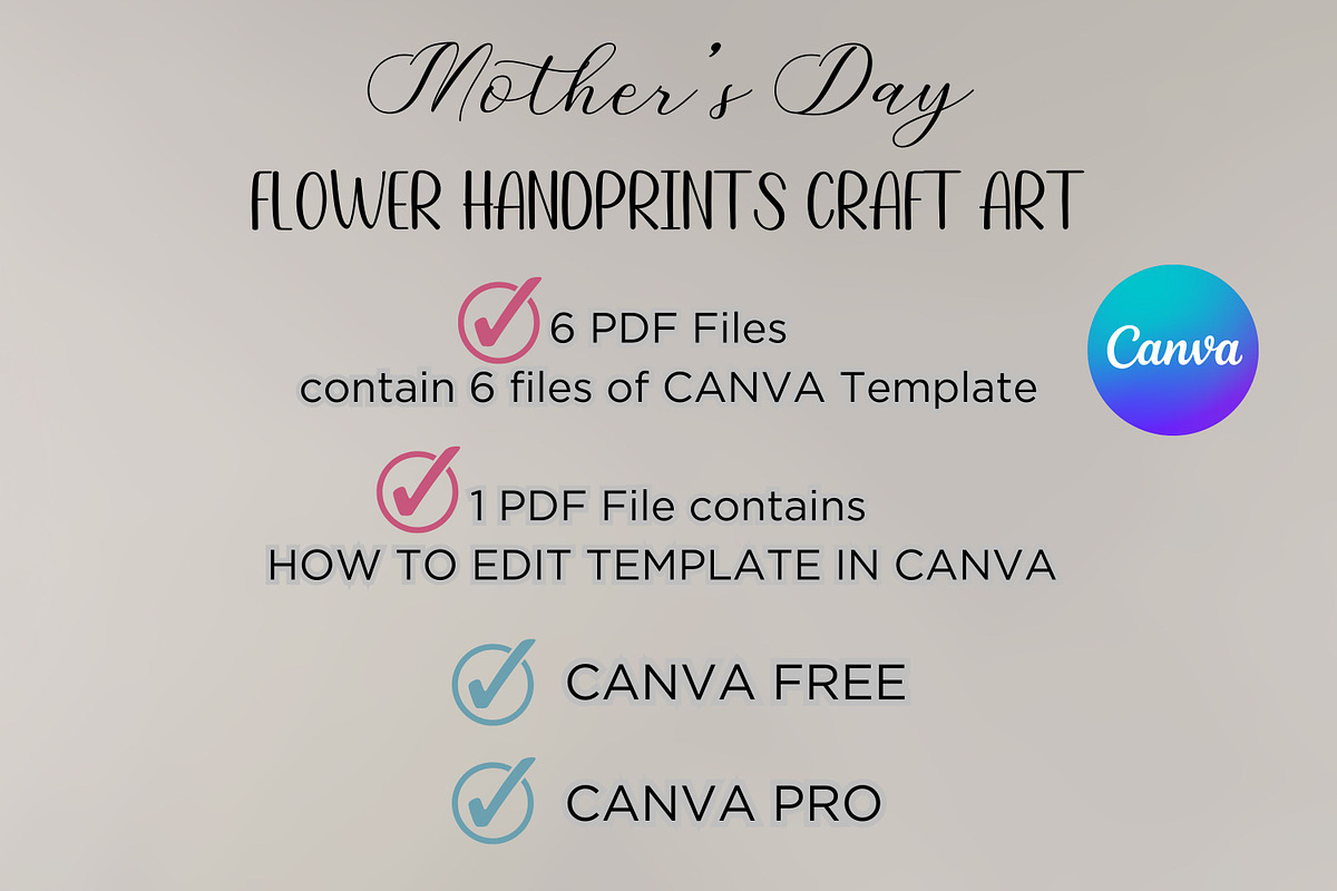 Mother's Day Flower Handprints Arts, a Templates & Theme by Adalin Shop (Photo 11 of 11)