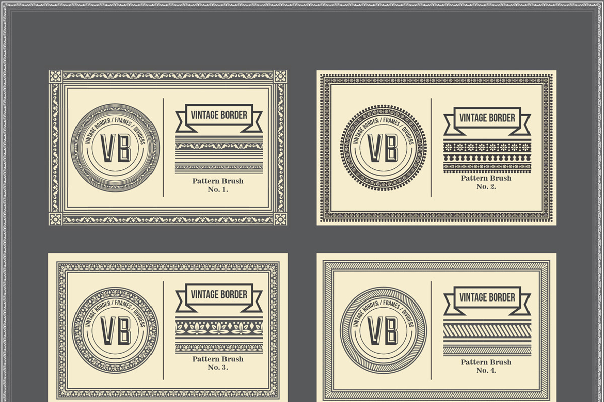 Vintage Borders Pattern Brushes 5 preview 2