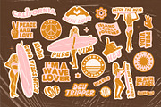 Retro Stickers Surfing Summer Vibes, an Object Graphic by Ayya Studio (Thumbnail 3 of 15)