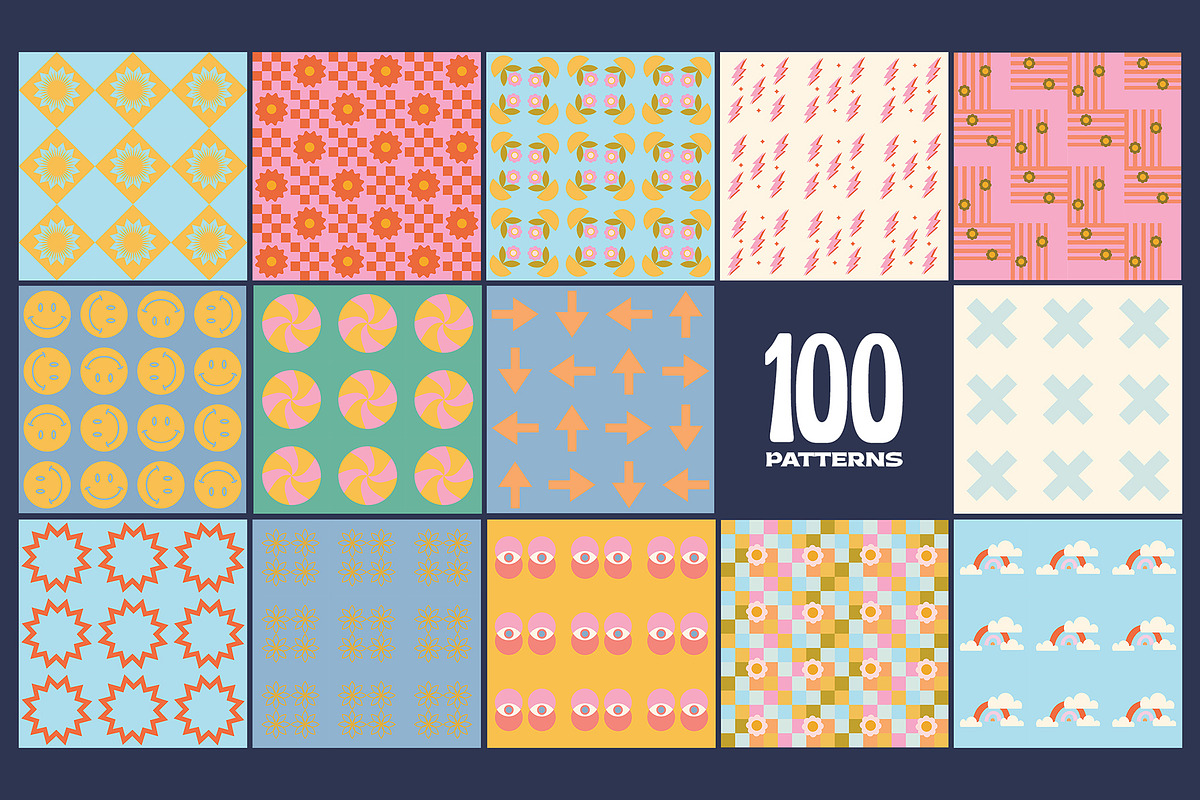 200 Vector Mosaics & Patterns, a Pattern Graphic by assetpro.design (Photo 14 of 16)