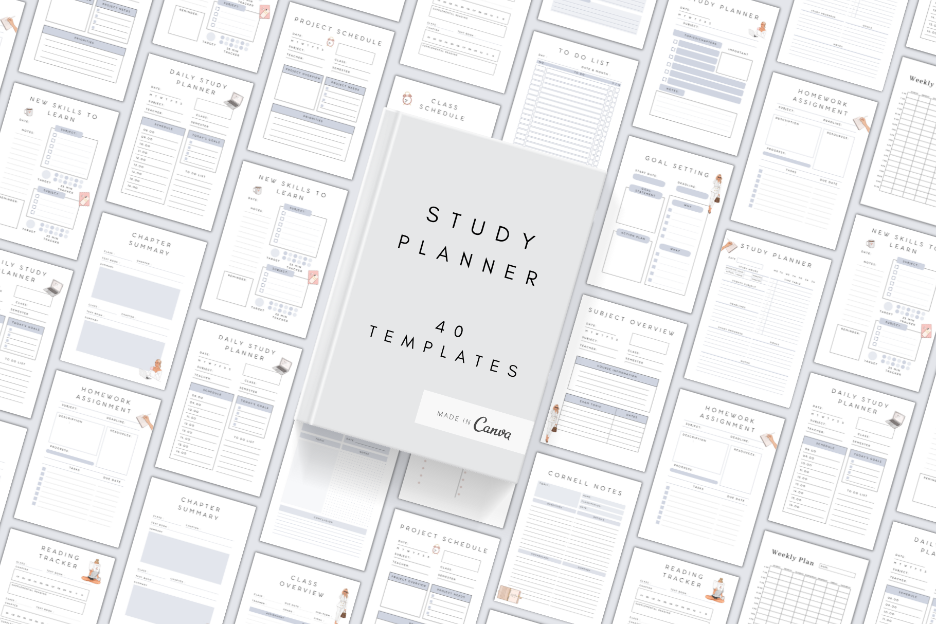 Printable Canva Student Planner PDF, a Stationery Template by BRANDcontent