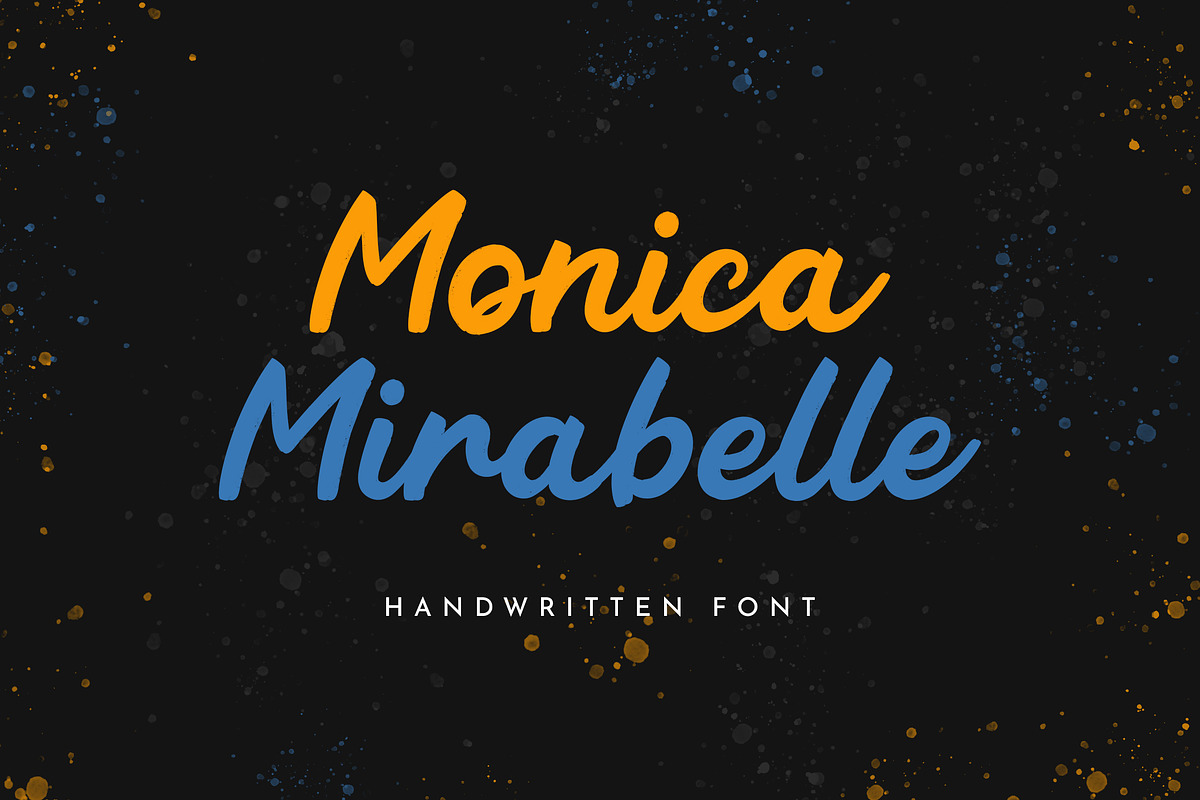 Monica Mirabelle Handwritten Script, a Script Font by UICreative (Photo 1 of 6)