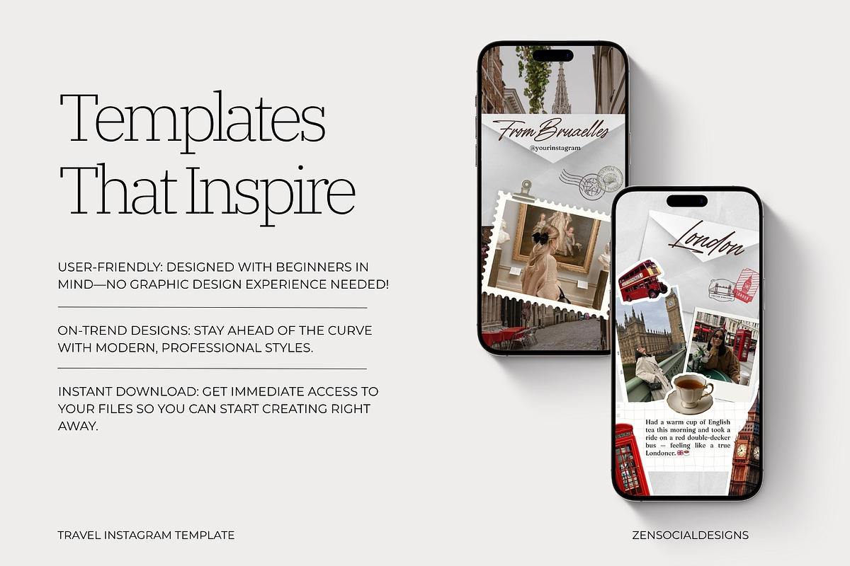 Travel Instagram Template, a Social Media Template by ZenSocialDesigns (Photo 7 of 9)