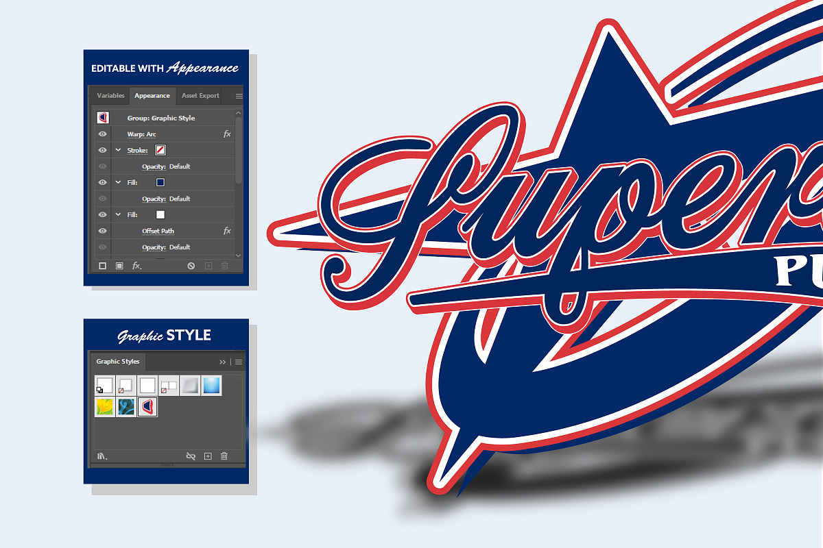 Vintage Sports Script Text Effect, a Layer Style Add-On by Aftershift (Photo 2 of 2)